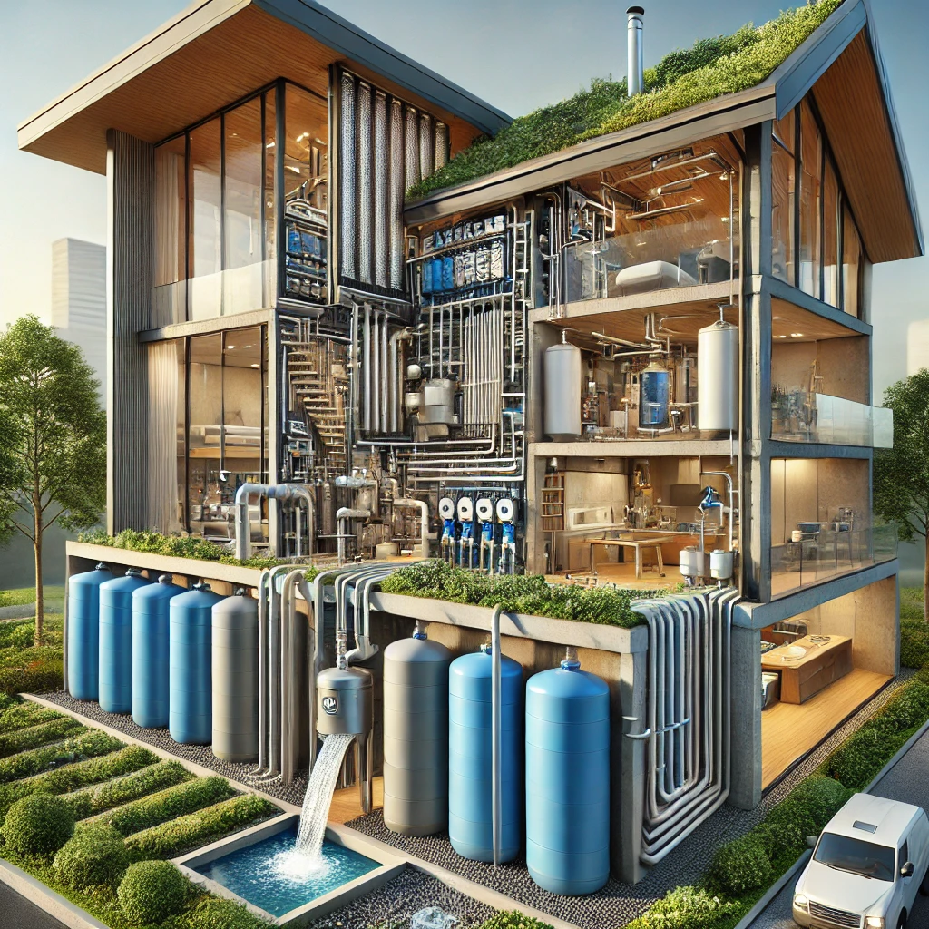 Sistema completo de gestão hídrica sustentável para residências